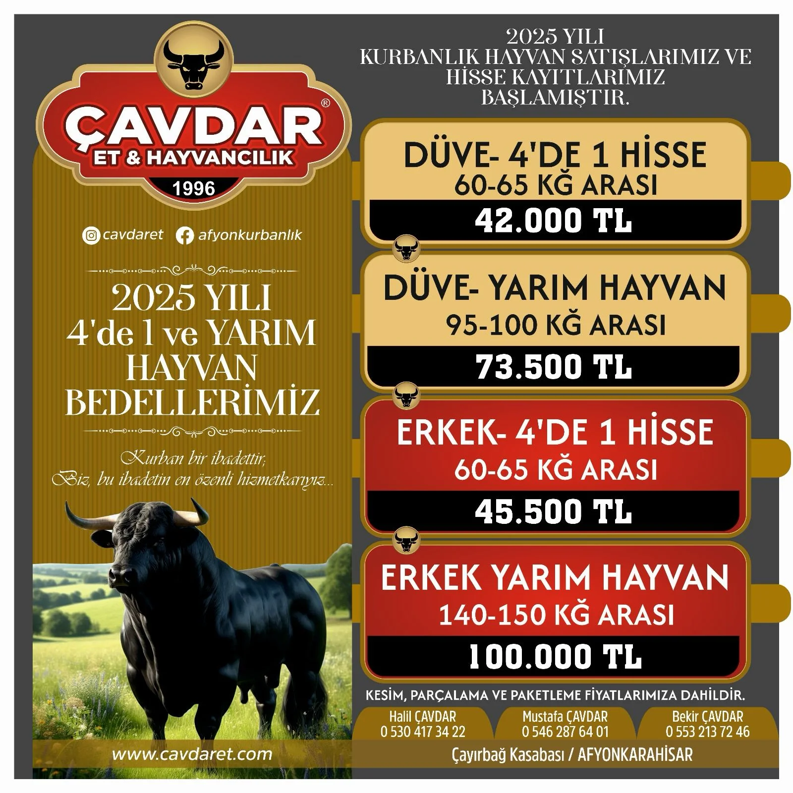 Alo Adak | Online Adaklık Kurban | Akika Kurbanı | Şükür Kurbanı | Afyon Adaklık Kurban